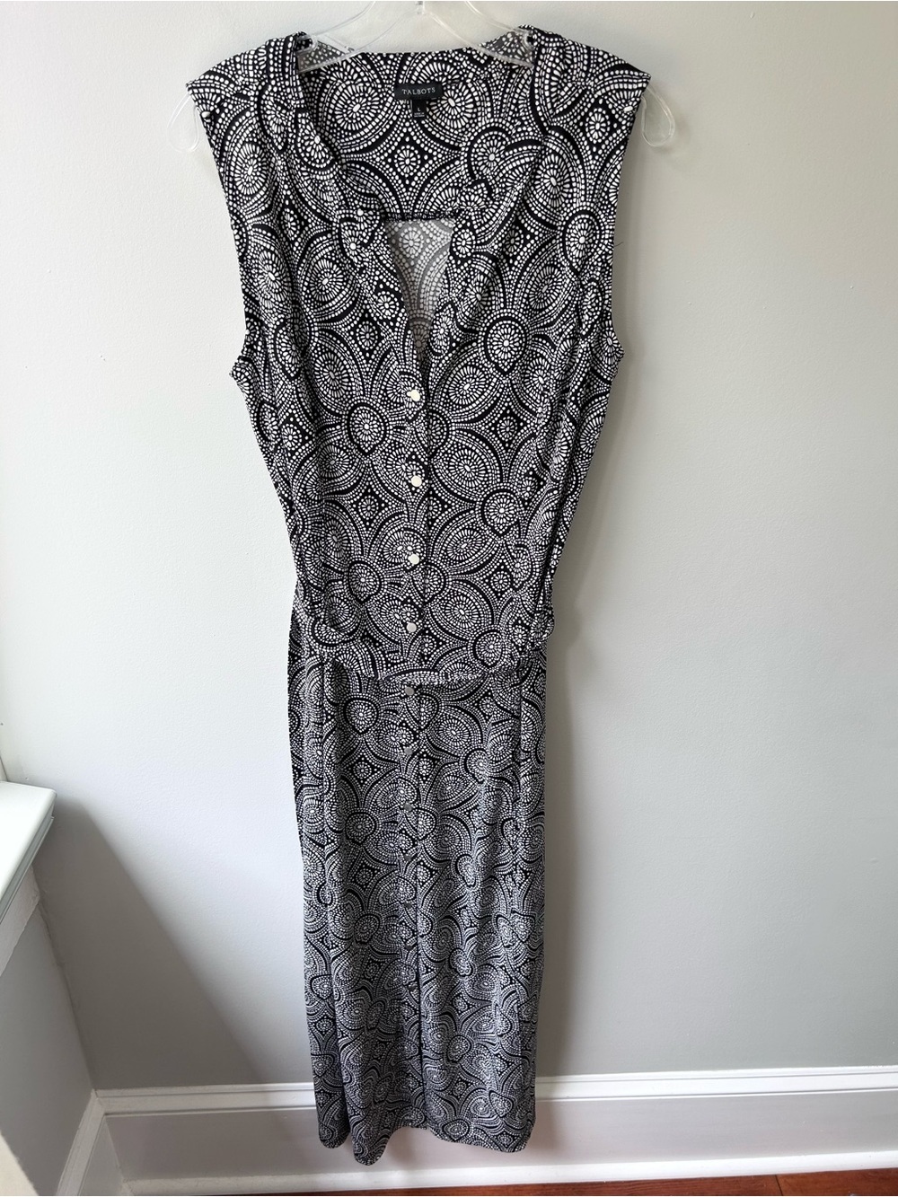 Talbots button down sleeveless maxi dress